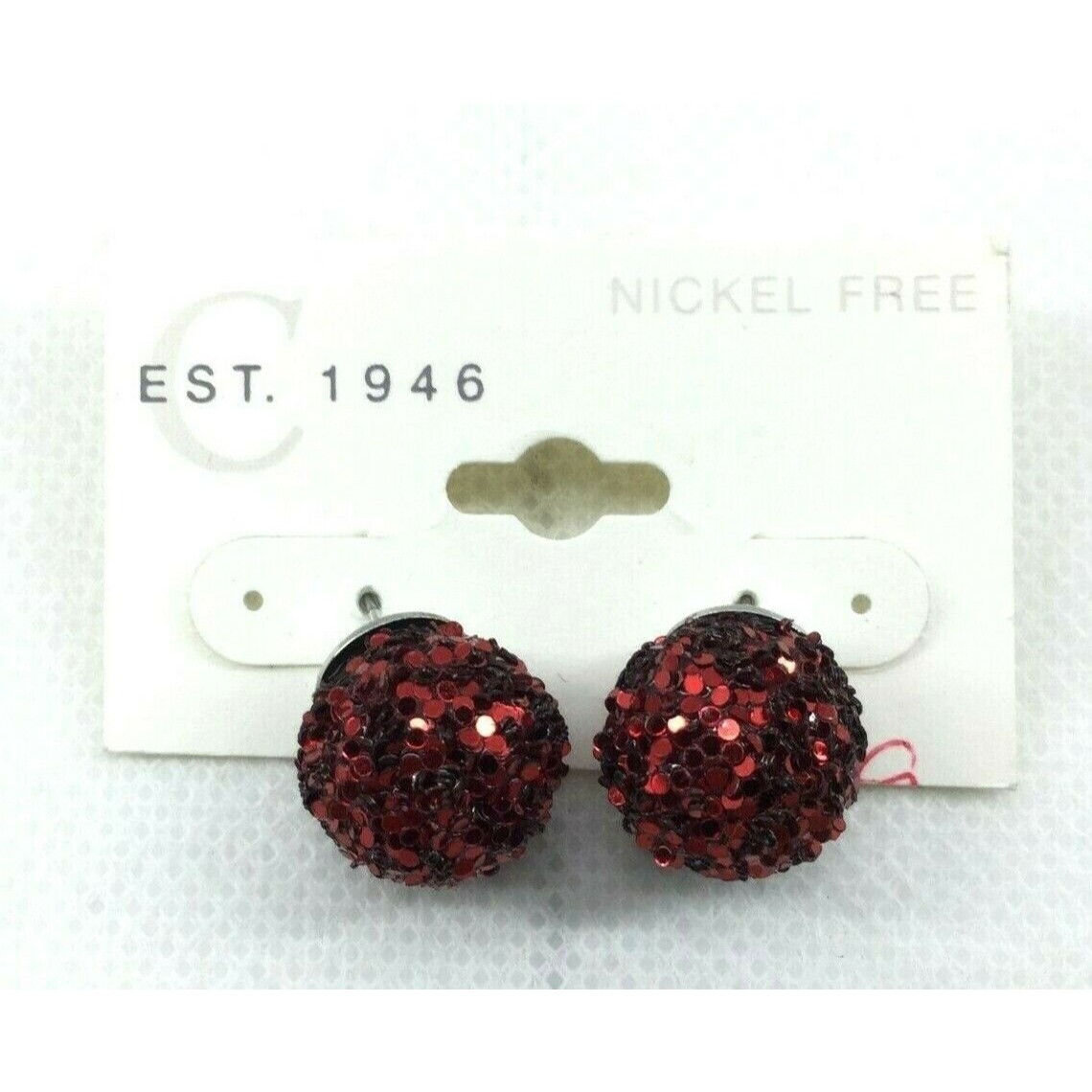 Red Earrings Round Jewelry  Fashion Jewelry